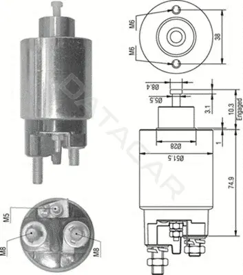 Реле втягивающее MAGNETI MARELLI 940113050354