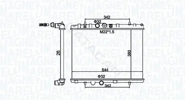 Радиатор охлаждения MAGNETI MARELLI 350213156100