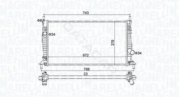 Радиатор охлаждения MAGNETI MARELLI 350213157400