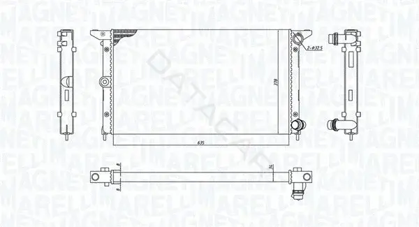 Радиатор охлаждения MAGNETI MARELLI 350213194900