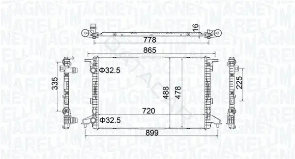 Радиатор охлаждения MAGNETI MARELLI 350213201900