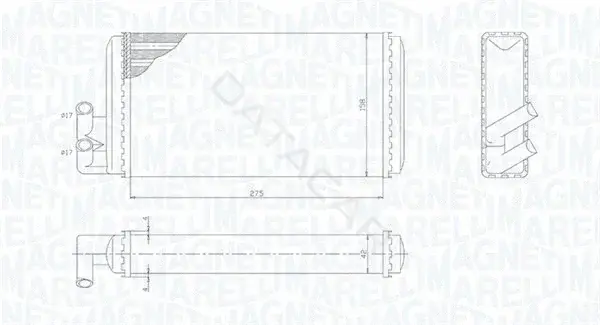 Радиатор печки MAGNETI MARELLI 350218403000