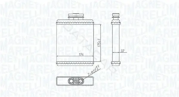 Радиатор печки MAGNETI MARELLI 350218412000