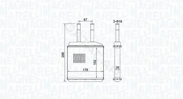 Радиатор печки MAGNETI MARELLI 350218420000