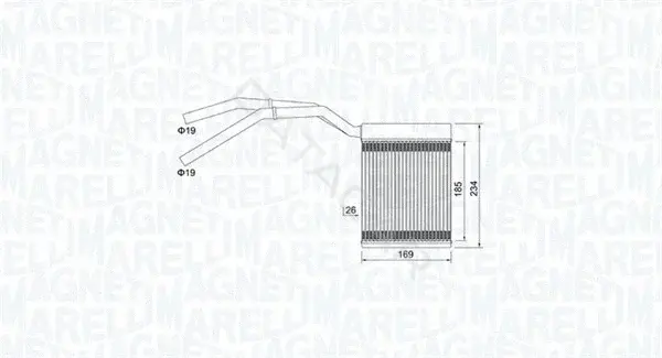 Радиатор печки MAGNETI MARELLI 350218425000