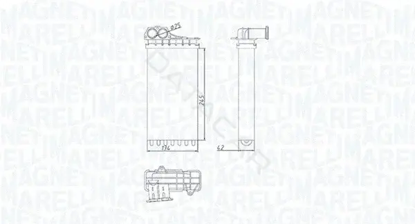 Радиатор печки MAGNETI MARELLI 350218436000