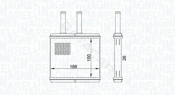 Радиатор печки MAGNETI MARELLI 350218437000