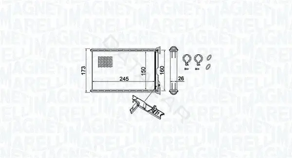 Радиатор печки MAGNETI MARELLI 350218455000