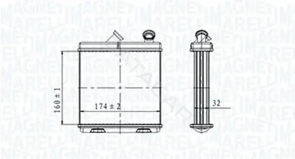 Радиатор печки MAGNETI MARELLI 350218465000