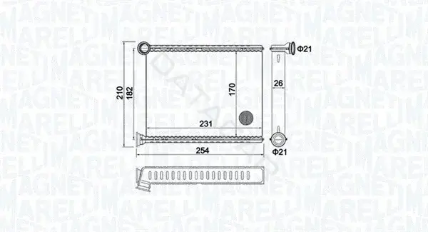 Радиатор печки MAGNETI MARELLI 350218473000