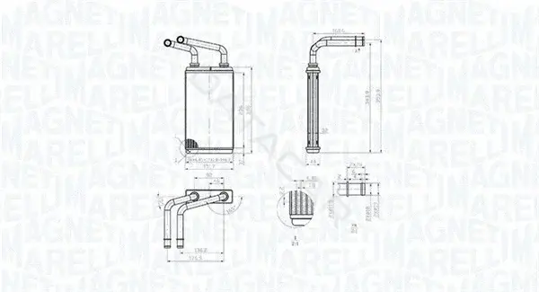 Радиатор печки MAGNETI MARELLI 350218483000