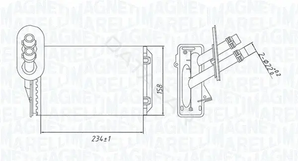 Радиатор печки MAGNETI MARELLI 350218492000