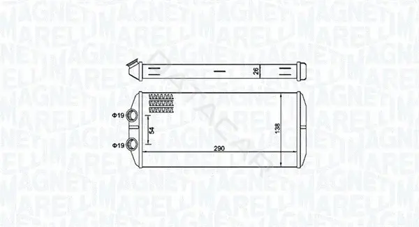 Радиатор печки MAGNETI MARELLI 350218497000