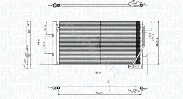 Радиатор кондиционера MAGNETI MARELLI 350203842000