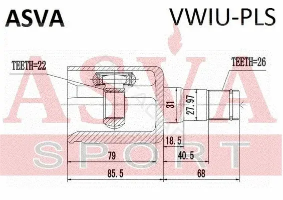 Шрус ASVA VWIU-PLS