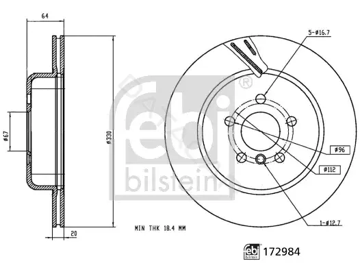 Тормозные диски FEBI 172984