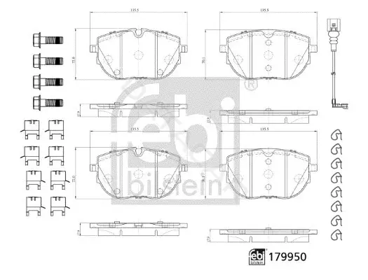 Тормозные колодки FEBI 179950