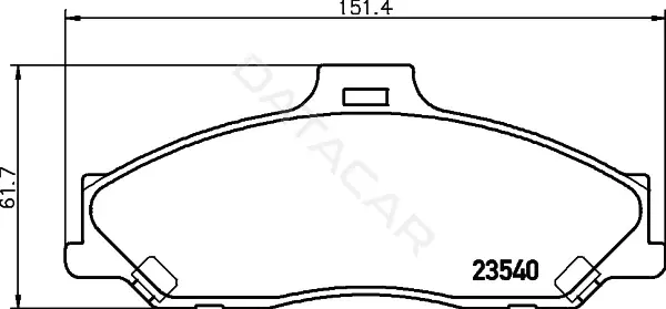 Тормозные колодки BEHR/HELLA/PAGID 8DB355027-651