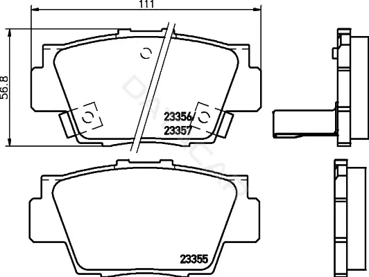 Тормозные колодки BEHR/HELLA/PAGID 8DB355029-031