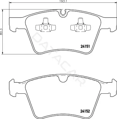 Тормозные колодки BEHR/HELLA/PAGID 8DB355014-191