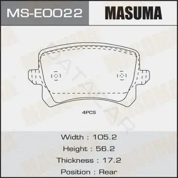 Барабанные колодки MASUMA MS-E0022
