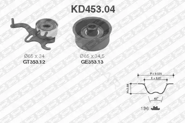 Комплект ГРМ SNR/NTN KD453.04