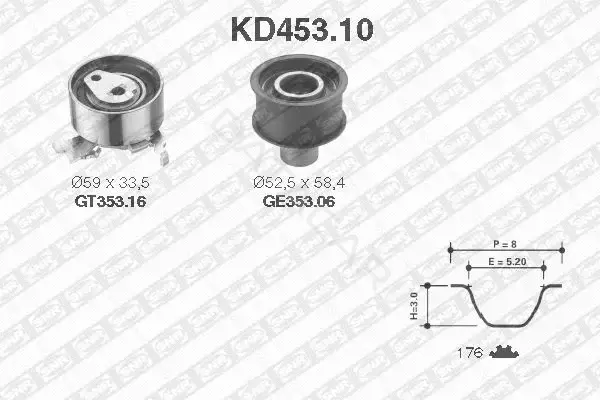 Комплект ГРМ SNR/NTN KD453.10