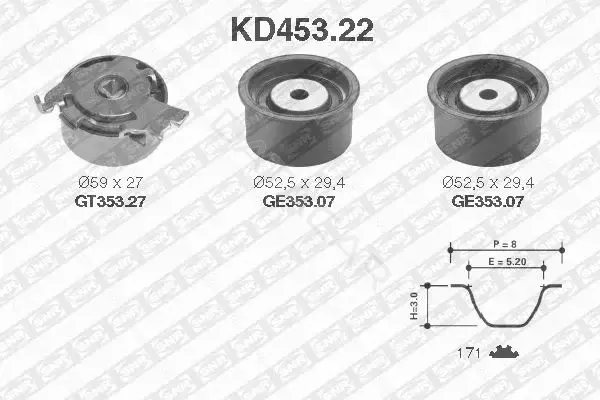 Комплект ГРМ SNR/NTN KD453.22