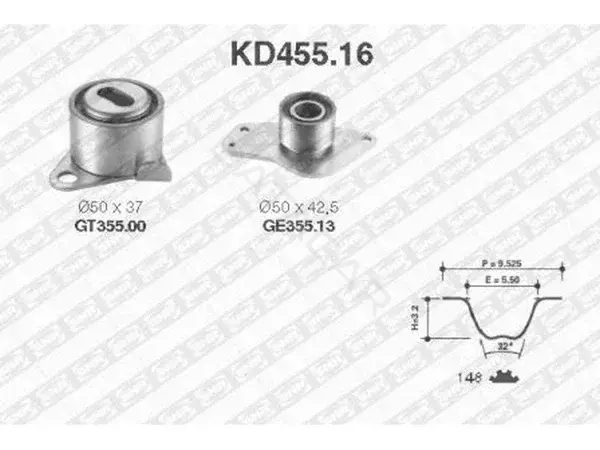 Комплект ГРМ SNR/NTN KD455.16