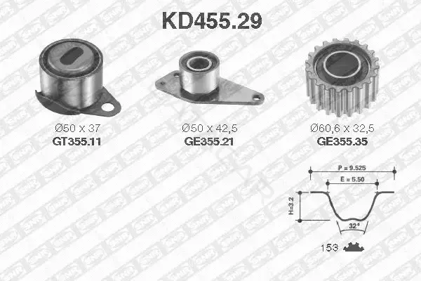 Комплект ГРМ SNR/NTN KD455.29