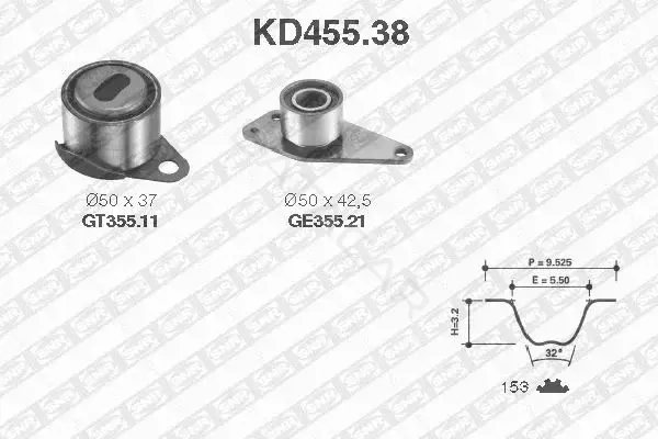 Комплект ГРМ SNR/NTN KD455.38