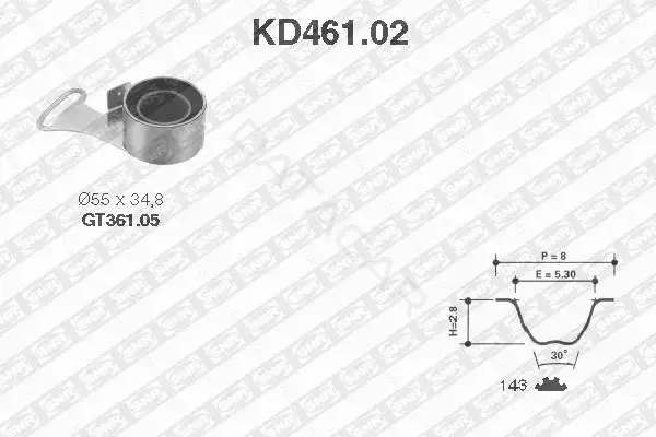 Комплект ГРМ SNR/NTN KD461.02