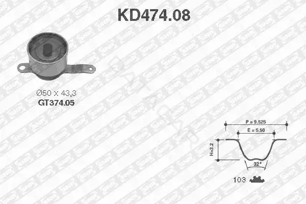 Комплект ГРМ SNR/NTN KD474.08