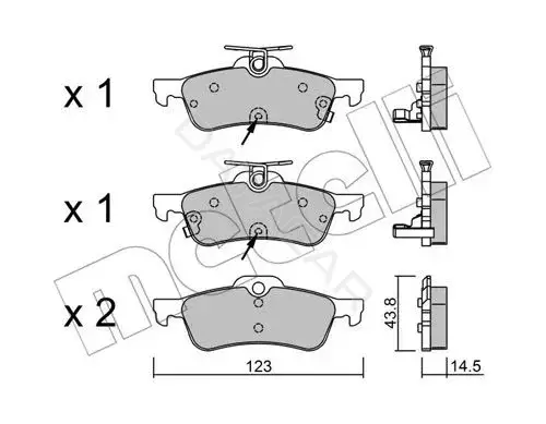 Тормозные колодки METELLI 22-0556-2