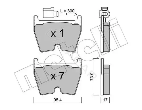 Тормозные колодки METELLI 22-1043-1