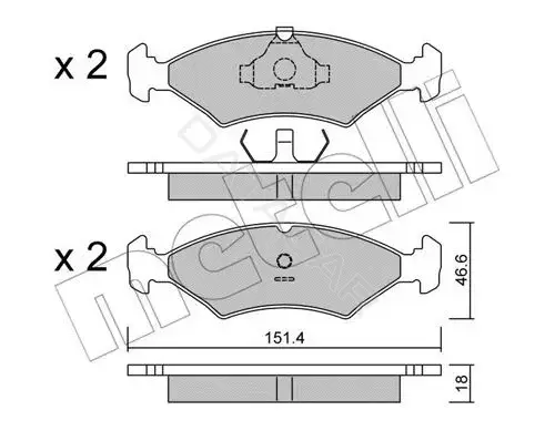 Тормозные колодки METELLI 22-0029-0