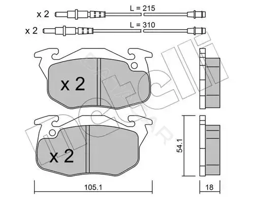 Тормозные колодки METELLI 22-0037-4
