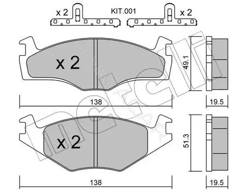 Тормозные колодки METELLI 22-0045-1K