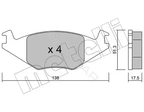 Тормозные колодки METELLI 22-0047-0