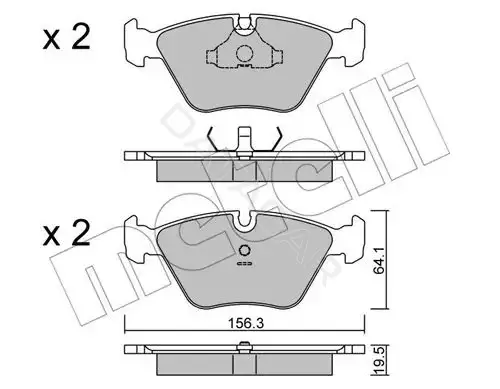Тормозные колодки METELLI 22-0122-0