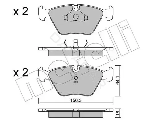 Тормозные колодки METELLI 22-0122-2