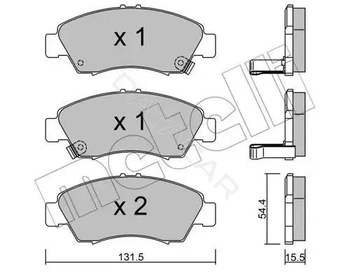 Тормозные колодки METELLI 22-0138-0