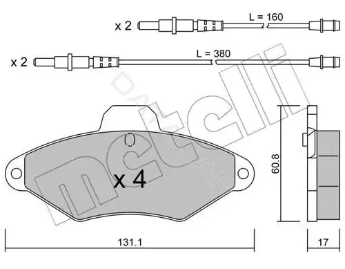 Тормозные колодки METELLI 22-0144-0