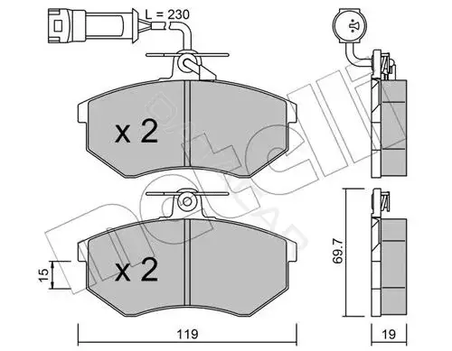 Тормозные колодки METELLI 22-0148-1