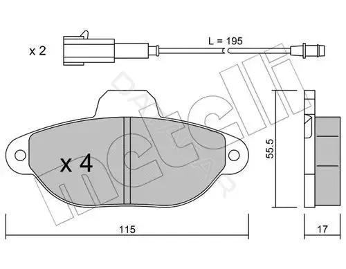 Тормозные колодки METELLI 22-0159-3