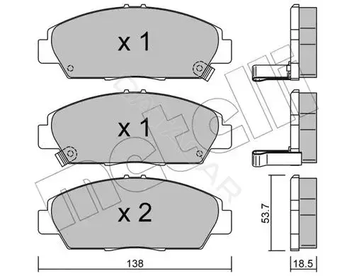 Тормозные колодки METELLI 22-0172-0