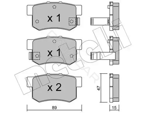Тормозные колодки METELLI 22-0173-0