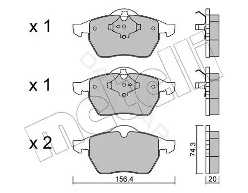 Тормозные колодки METELLI 22-0181-1