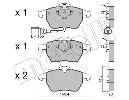 Тормозные колодки METELLI 22-0181-4