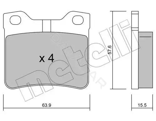 Тормозные колодки METELLI 22-0192-1